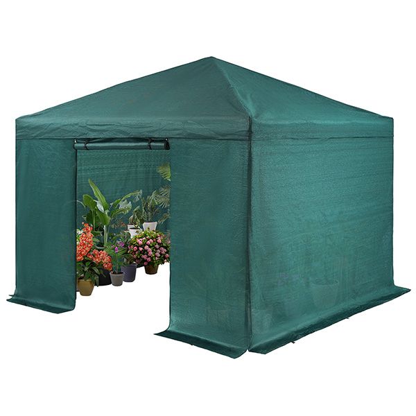 OUTFINE 10'x10' Portable Heavy Duty Walk-in Greenhouse Instant Pop-up Greenhouse Indoor Outdoor Plant Gardening House Canopy